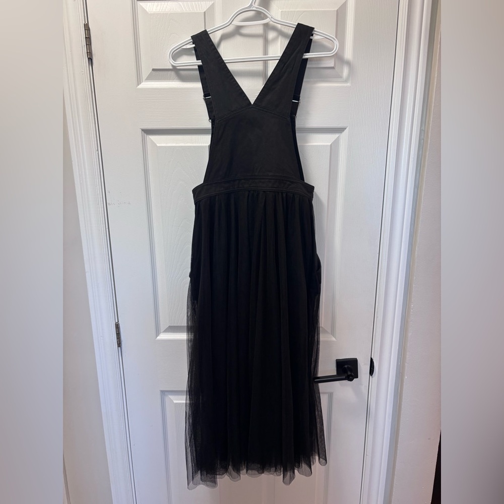 Black Midi Overall Dress - Picture 2 of 7